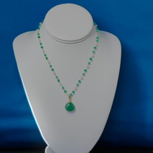 Beaded Crystal Pendant Necklace