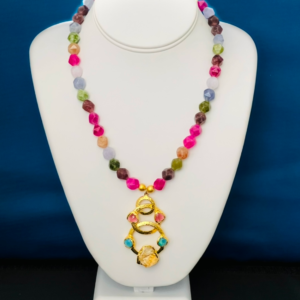 Multi Color Natural Beads Necklace
