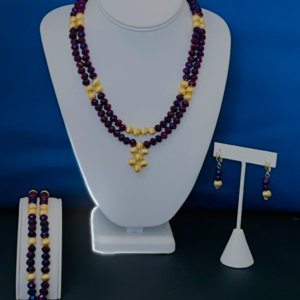 Purple Rondelle Crystal Beads