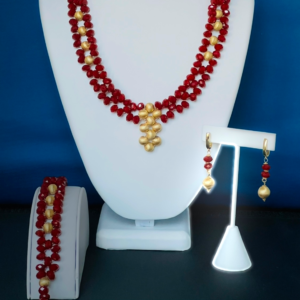 Red Rondelle Crystal Beads