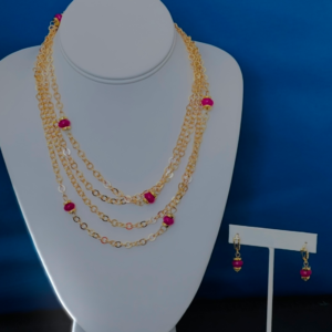 Rose Red Natural Stone Beads