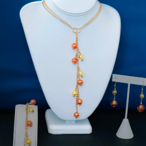 Round Gold Foil Venetian Beads