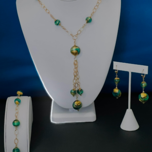 Round and Coin Shape Gold Foil Venetian Beads