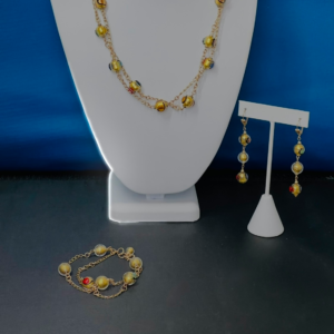 Venetian Multi Color Gold Foil Beads